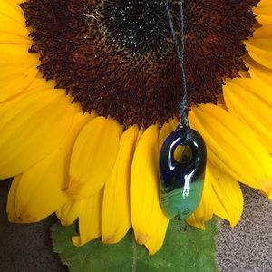 Glass blown pendant NWOT